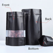 100PCS Matte Black Foil Ziplock Bags